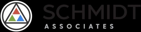 Logo of Schmidt Associates featuring a stylized “S” with a modern, clean design.